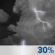 Tonight: A 30 percent chance of showers and thunderstorms, mainly before midnight.  Mostly cloudy, with a low around 41. West southwest wind 5 to 7 mph. 