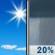 Saturday: Sunny then Slight Chance Rain Showers