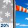 Today: A 20 percent chance of snow showers before 9am.  Sunny, with a high near 55. Windy, with a west wind 16 to 25 mph, with gusts as high as 38 mph. 