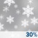 Monday: Chance Snow Showers